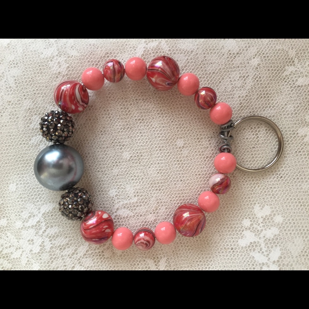 Bracelet style key ring holder